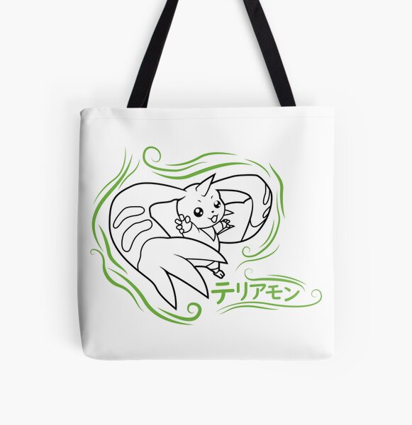 Terriermon Digimon Tamers All Over Print Tote Bag RB2806 product Offical digimon Merch
