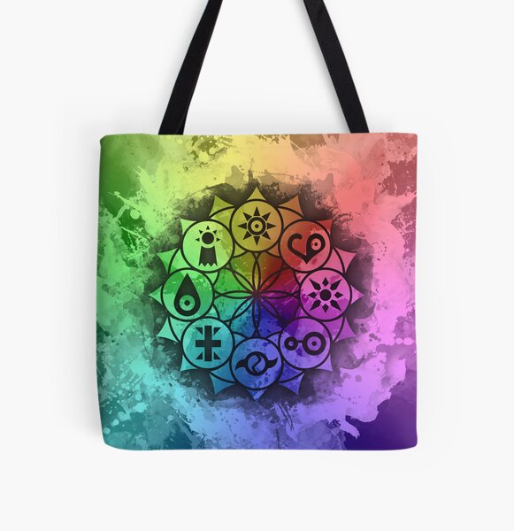 Digimon Mandala Paint All Over Print Tote Bag RB2806 product Offical digimon Merch